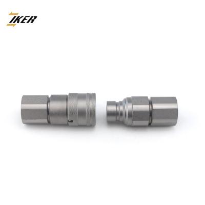 China Large Durability Flat Face High Flow And Flow High Skid Steer Hydraulic Quick Connect Couplers / Couplings Set for sale