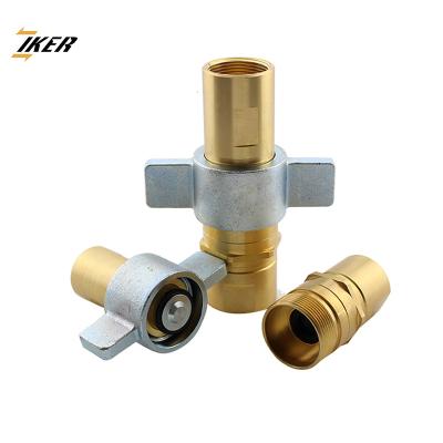 China Brass 1inch Quick Release Screw Brass Wing Nut Connect Coupler For Drum Tracks for sale