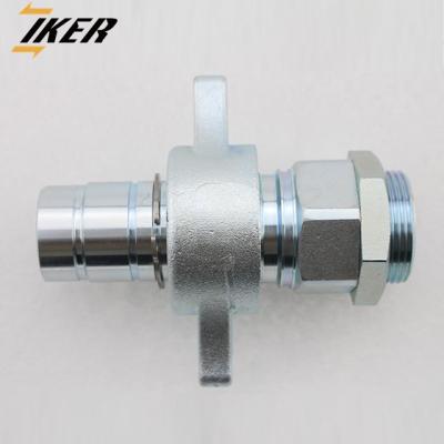 China ZJ-LC Anti-leakage And Large Flow Steel Wing Nut Threaded Hydraulic Quick Coupling Connector for sale