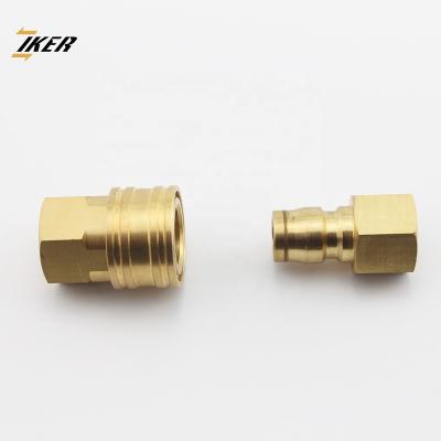 China TSP Copper Non-Valve Straight Through Type Brass Stainless Steel Quick Release Hydraulic Coupling for sale