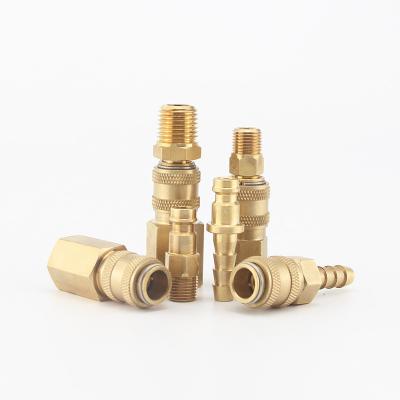 China Building Material Shops QKD-X MINI Coupler RECTUS 21 Brass KA Series Air Type Single-handed and Semi-automatic for sale