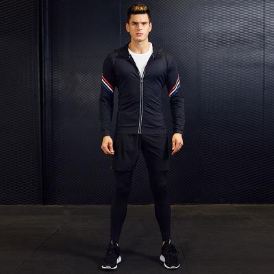 China Custom Logo Print QUICK DRY Tracksuits With Hoodies Mens Jogging Sport Suit Men 3 Piece Set Tracksuit Set for sale