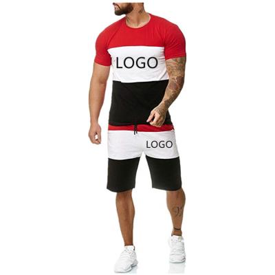 China New arrival QUICK DRY plus size tie dye T-shirt and short two piece sets men's summer sets logo customization for sale