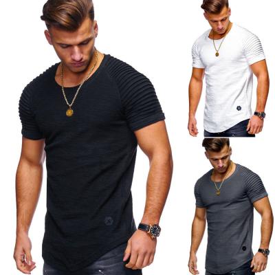 China QUICK DRY Men and Big Men's T-Shirt Plus Size T Shirts Solid Color Style for Strong Men Clothing for sale