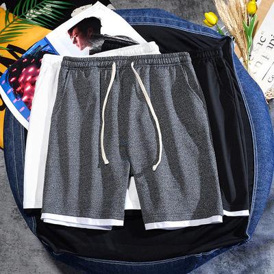 China Anti-wrinkle Mens Casual Shorts Sports Pants Solid Color Mens Sports Loose Casual Shorts for sale