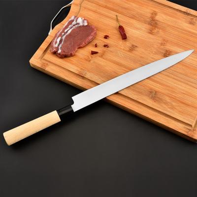 China Amazon Viable Hot Selling Kitchen Beware Japanese Handle Woodland Serving Knife Sushi Knife Salmon Fresh Fish Knife for sale