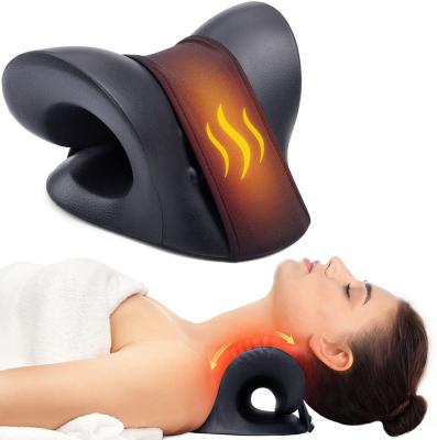 China NECK Neck Stretcher for Neck Pain Relief, Heated Cervical Traction Device Pillow with Graphene Heating Pad for TMJ Pain Relief for sale