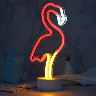 China Battery Operated Neon Lights Creative Flamingo For Creative Decor Wedding Home Art Neon Light Christmas Decoration Neon Light for sale