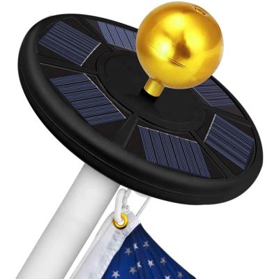 China Flagpole & Tent Waterproof 111 LED Flagpole Flagpole Light Solar Energy Saving Night Light Solar Energy Saving Durable Black for sale