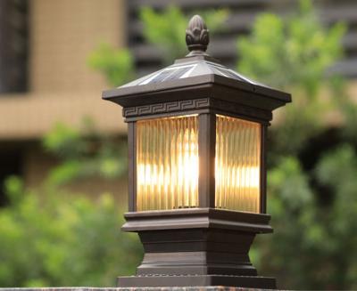 China Column Decorative Lighting Wholesale Waterproof Aluminum Led Outdoor Decorative Fence Garden Post Pillar Solar Gate Light for sale