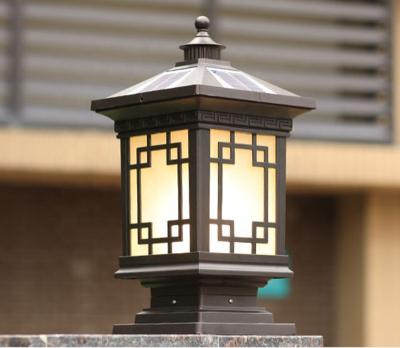 China New Chinese Style Stigma Lights Solar Waterproof Gate Post Decorative Lighting Outdoor Wall Lamp Pillar Post Garden Gate Villa Wall Light for sale