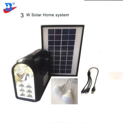 China Portable FM Radio Function Manufacturer China Mini Solar Light Kit with 2pcs LED Bulb for sale