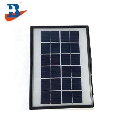 China Customized Size Circuit Voltage (VOC) 3w 6v Open Solar Panels For Light 225*164*20MM for sale