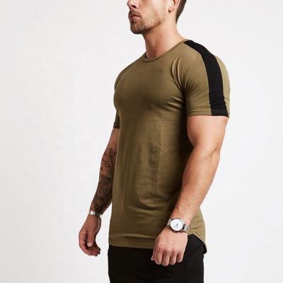 China Viable Men's Bodybuilding Muscle T Shirts Cotton Training Plain Fit Workout Gym Fitness T Shirt for sale