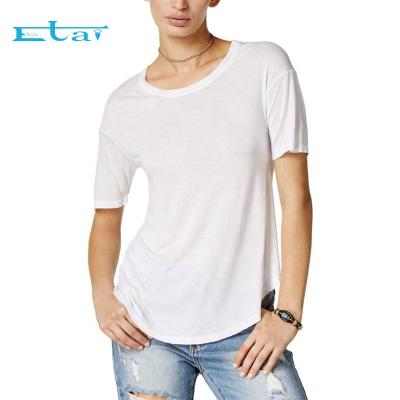 China New Summer Viable Design Cotton White Cotton Custom Women's Oversized T-Shirt for sale