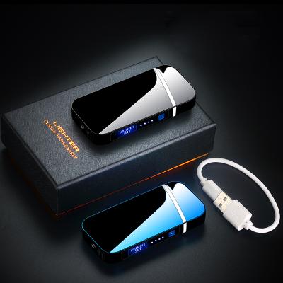 China 2021 Eco-friendly creative flameless arc dual beam plasma X usb electric lighter, metal cigarette lighter for sale