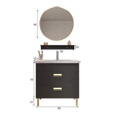 China Contemporary New Design Floor Standing Plywood Bathroom Vanity Set With Sink Plywood Bathroom Vanity Cabinets With Mirror for sale