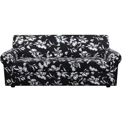 China Individual Cushion Thick Soft Sofa Cover Sofa Slipcover Floral Printed Stretch 4-Piece Sofa Couch Covers 3 Cushion Floral Couch Cover for sale