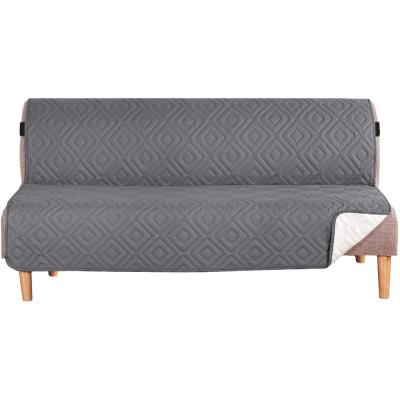 China Futon Protector Quilted Futon Cover Sets Box Cushion Slipcover Reversible Slipcover Protector Plush Non-Slip Sofa Chair Cushion For Home Living Room for sale