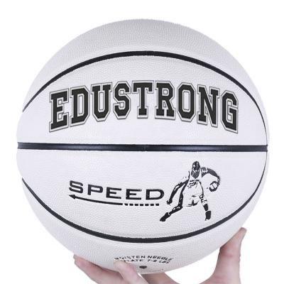 China EDUSTRONG Indoor Outdoor Gym Brand Basketball Size 7# Custom Printed With Rubber Bladder For Students Training Basketball Ball for sale