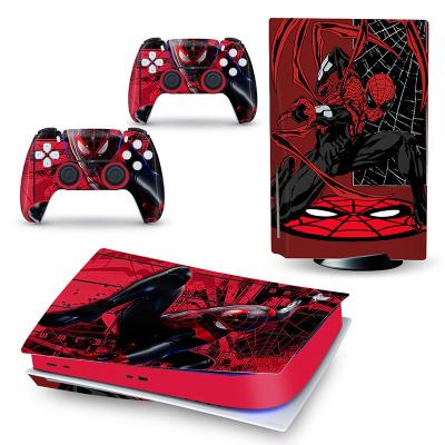 China PVC black ps5 game console sticker printed skin protector control game 5 stickers for ps5 for sale