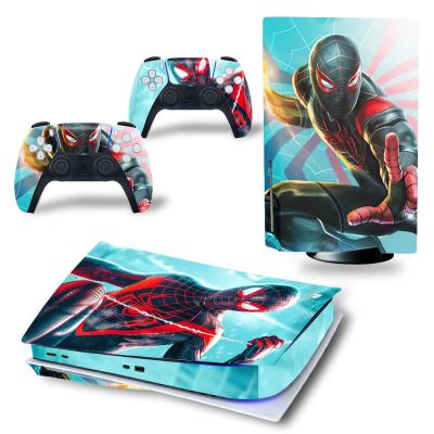 China Blue pvc cover ps5 anime games spiderman skins ps 5 props stickers for sale