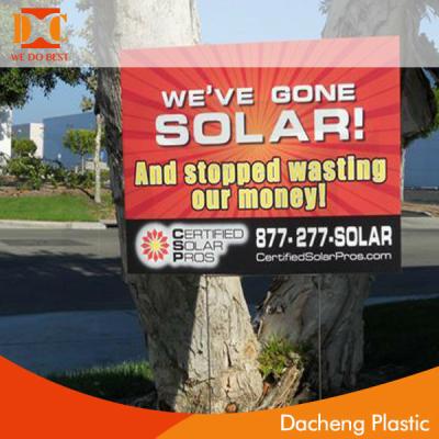 China Custom PP Safety Yard Signs for sale