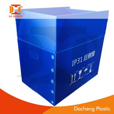 China Recyclable Blue PP Plastic Corrugated Box for sale