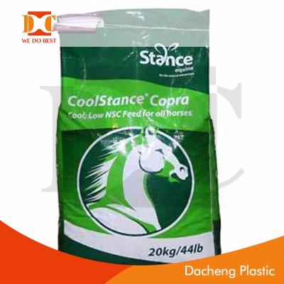 China Recyclable Customized PP Woven Plastic Horse Feed Bags For Sale for sale