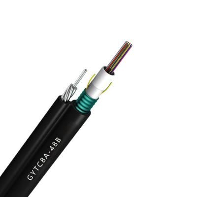 China G652D fiber core GYTC8A sheath loose layer stranded fiber optic cable price per meter core fiber optic cable for sale