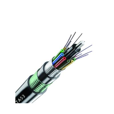 China G652D fiber core, outdoor PE sheath fiber optic cable all dielectric aerial G652D fiber optic cable per meter price GYTA53-24B for sale