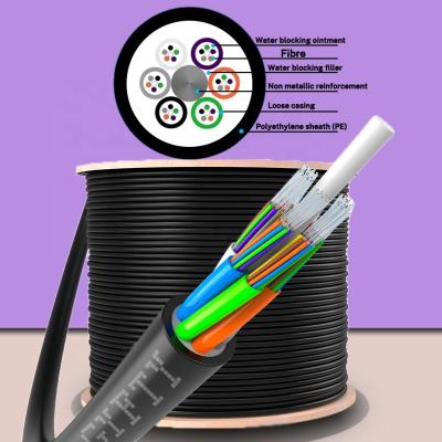 China G652D Nonmetallic Reinforced Fiber Core GYFTY-12B Self-Supporting (Non-Conductive) Overhead Fiber Optic Cable for sale