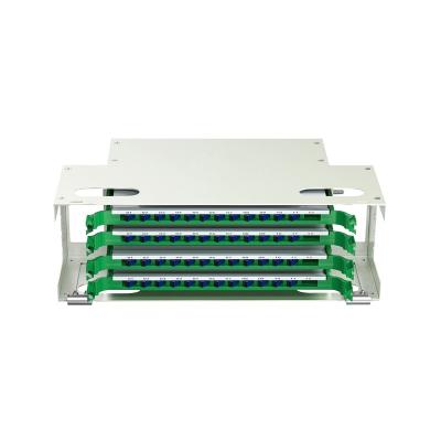 China High Density FTTH Distribution Frame Fiber Optic Equipment 12/24/48/96 Core Rack Mount Fiber Optic ODF Box for sale