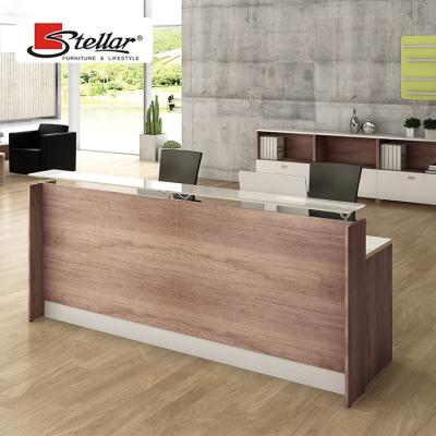 China Easy Clean Modern Reception Beauty Salon Office Furniture Desk Counter Design Modern Desks for sale