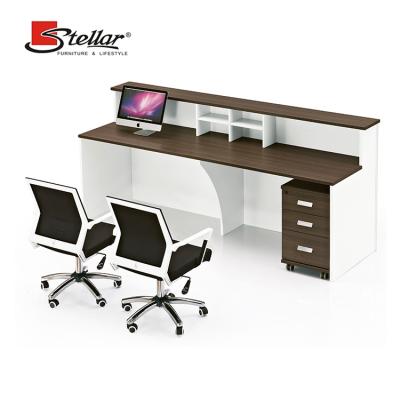 China Easy To Clean Easily Compile Modern Design I Shaped Counter Office Reception Table for sale