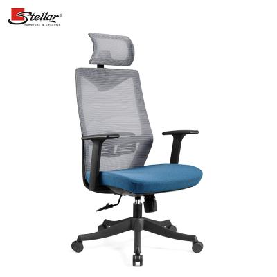 China Office Furniture New Design Ergonomic Adjustable Headrest (Height) Mesh Executive Office Chair for sale