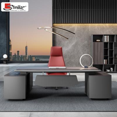 China Modern L Shape Design Office Manager Office Furniture CEO Desks Wooden Computer Table for sale