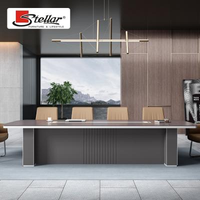 China Melamine 10 Person Meeting Room Wood Modern Table Modern Office Furniture Conference Room Large Meeting Table for sale