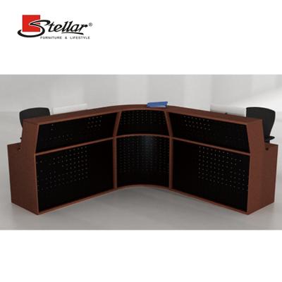 China Easy Clean Fiberboard Reception Nail Modern Wooden Beauty Salon Reception For Sale for sale