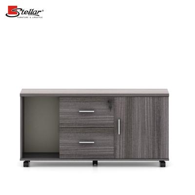 China New Design Wholesale Adjustable MDF Board Furniture Office Wooden Side Cabinet (Other) With Iron Legs for sale