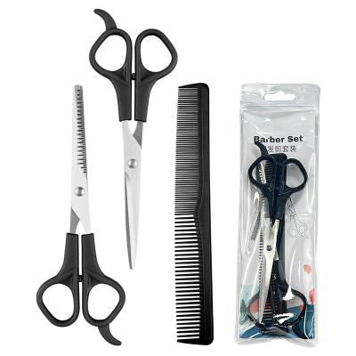 China Hairdressing Hairdressing Scissors Set Stainless Steel Plastic Handle Barber Scissors Comb Barber Accessories Salon Hairdressing Shears for sale