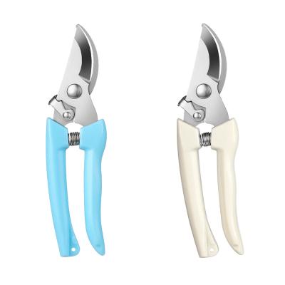 China Anti-Slip Grip Curved Blade Pruning Shears Scissors Garden Sharp Scissors Branch Pruner Gardening Pruner Wiht Safe Lock Button Hand Pruner for sale