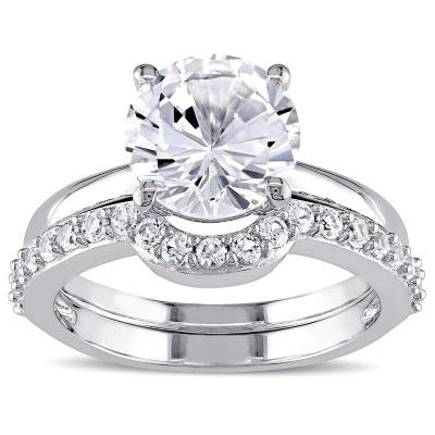 China MEDBOO OEM Jewelry 2.8ct 18k Gold Moissanite Wedding Jewelry Set Romantic Couple 18 Carat Rings White Gold For Man And Woman for sale