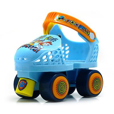 China Cheap Adjustable PP Quad Roller Skates With PP Wheels Kids Roller Stripes Toy Roller Skates Children for sale