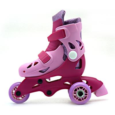 China HS-T001 PP factory wholesale cheap adjustable kids tri wheel skates for kids speed roller for sale