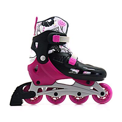 China PP+PE Design Kids Frame Aluminum Adjustable Hard Shell Roller Skates Integrated Roller Blades for sale