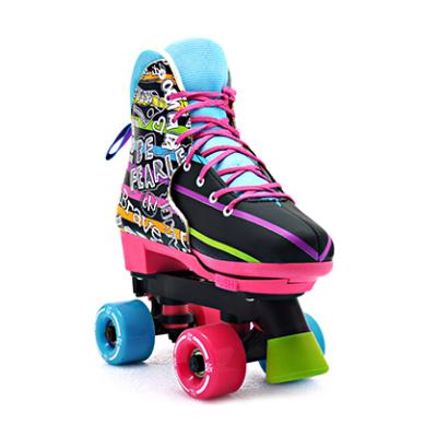 China PVC OEM Roller Skate Adult With PU Wheels Adjustable Roller Skates Kids Quad Roller Skates For Women for sale