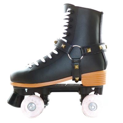 China PVC Velvet Lining PP Truck Cowboy Style Ornament Roller Skate Quad Leather Skates for sale