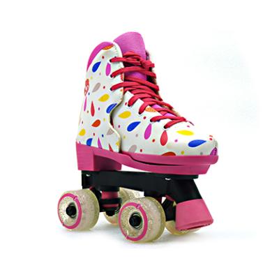 China OEM Customized Quad Roller Skates Adult Roller Skates PE Adjustable Roller Skates For Women With One Easy Push Button for sale