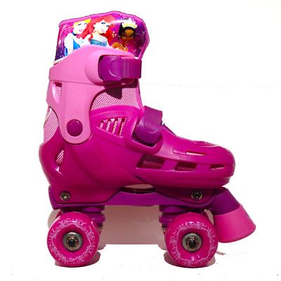 China Customized EVA Quad Adjustable Roller Skates With Double Row PU Rollers Hard Boot For Kids for sale